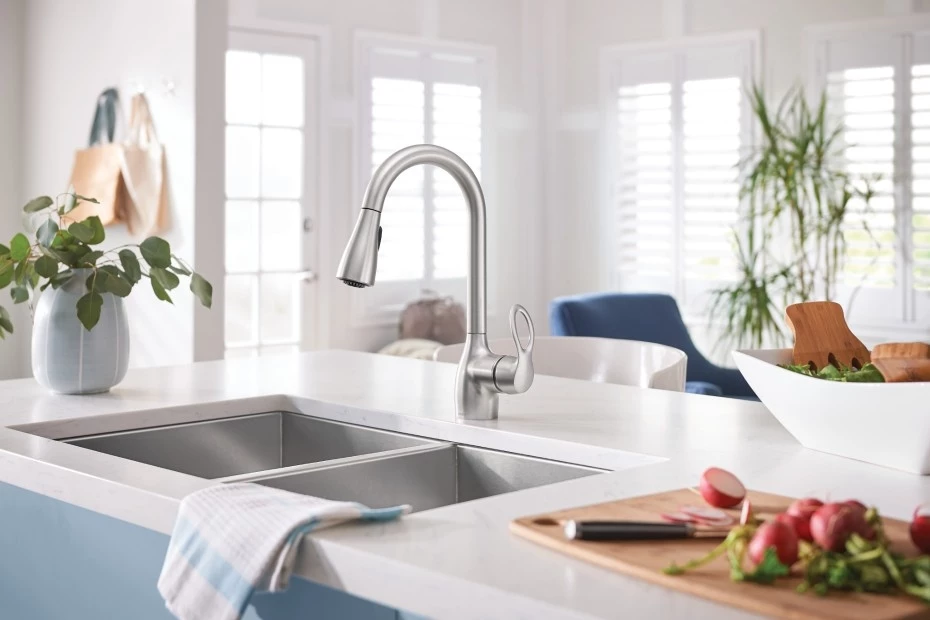 Moen Kleo Spot Resist Stainless One-Handle High Arc Pulldown Kitchen Faucet 9 Moen Kleo Spot Resist Stainless One-Handle High Arc Pulldown Kitchen Faucet - Image 7