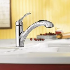 Moen Renzo Chrome One-Handle Low Arc Pullout Kitchen Faucet -Home Improvement Sales Shop ca87316c 3