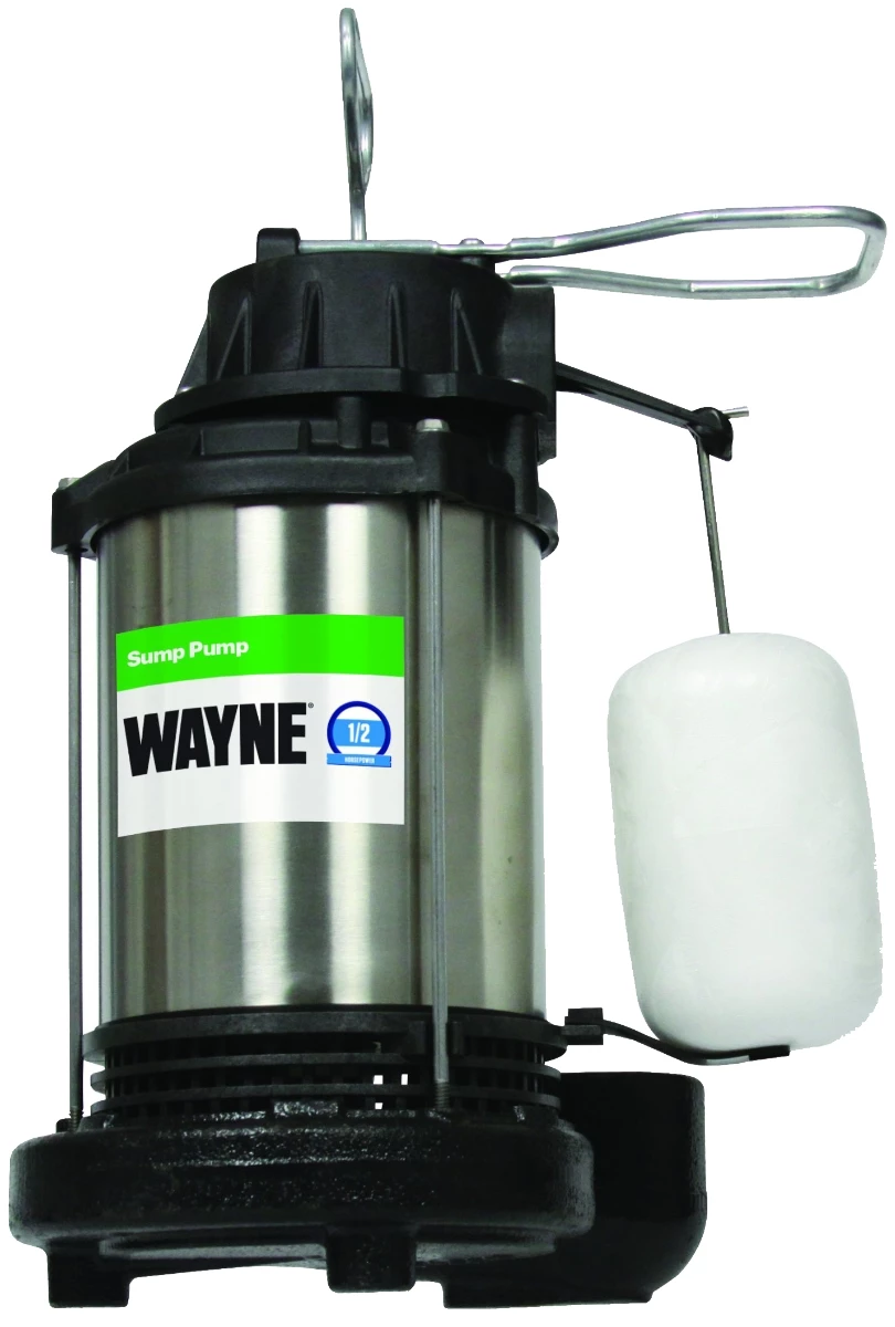 Wayne 1/2 HP Cast Iron Submersible Sump Pump, Stainless Steel 3 Wayne 1/2 HP Cast Iron Submersible Sump Pump, Stainless Steel