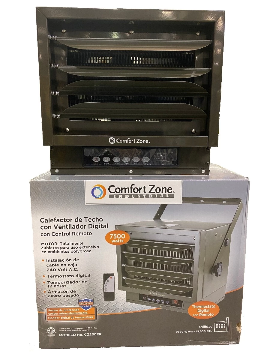 Comfort Zone Heavy Duty 7500W Electric Utility Heater With Remote Control 4 Comfort Zone Heavy Duty 7500W Electric Utility Heater With Remote Control - Image 2
