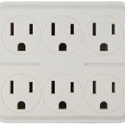 Master Electrician Grounded Wall Block 6 Tap Outlet