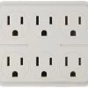Master Electrician Grounded Wall Block 6 Tap Outlet -Home Improvement Sales Shop ct 027w masterelectricianctwoutlettapwhitejpg 1200x