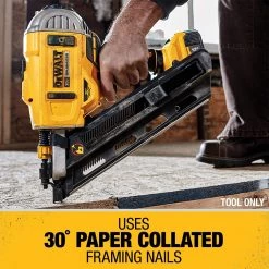 DeWalt 20V MAX* Cordless 30° Paper Collated Framing Nailer -Home Improvement Sales Shop dcn692b 6