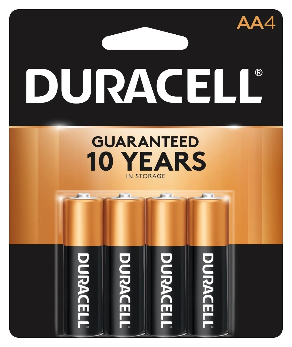 Duracell Coppertop AA Alkaline Battery 4 Pack 3 Duracell Coppertop AA Alkaline Battery 4 Pack
