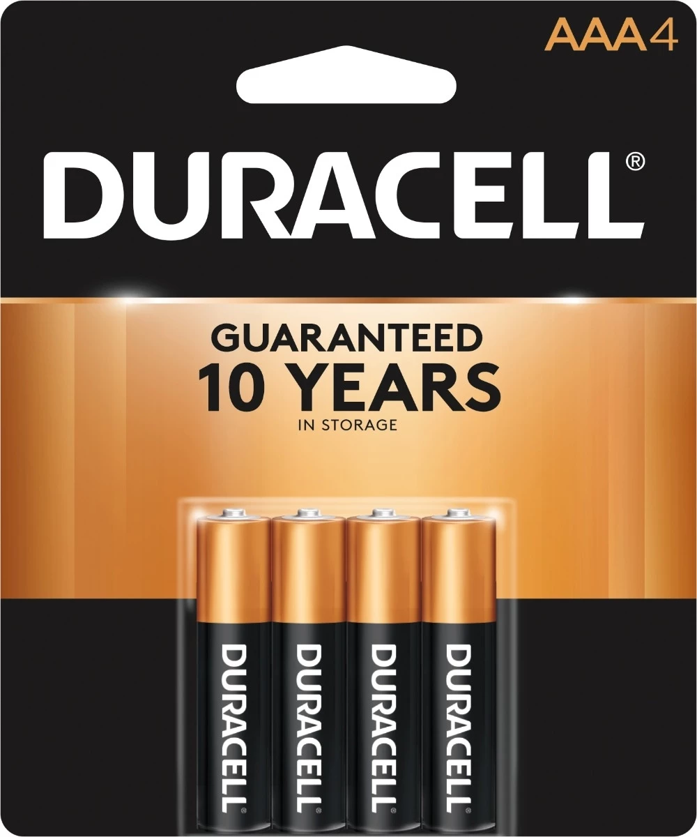 Duracell Coppertop AAA Alkaline Battery 4 Pack 3 Duracell Coppertop AAA Alkaline Battery 4 Pack