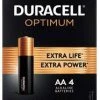 Duracell Optimum 1.5V AA Alkaline Battery 4 Pack -Home Improvement Sales Shop duropt1500b4 optimum 4pk 1
