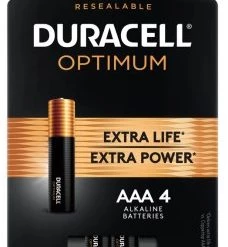 Duracell Optimum 1.5V AAA Alkaline Battery 4 Pack