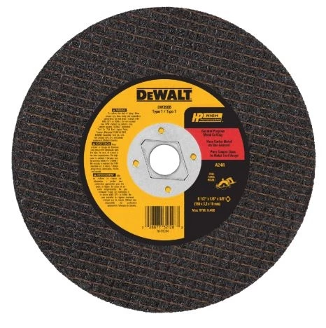 DeWalt HP Metal Cutting Abrasive Saw Blade - Type 1 3 DeWalt HP Metal Cutting Abrasive Saw Blade - Type 1