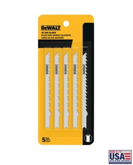 DeWalt Premium 4 In. Wood Cutting Jig Saw Blades – 5 Pack 3 DeWalt Premium 4 In. Wood Cutting Jig Saw Blades – 5 Pack