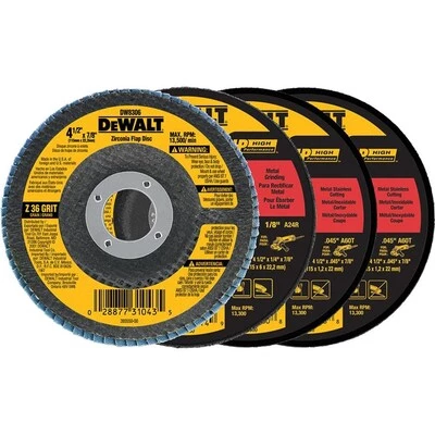 DeWalt Zirconia 4.5-in Grinding Wheel – 4 Pack 3 DeWalt Zirconia 4.5-in Grinding Wheel – 4 Pack