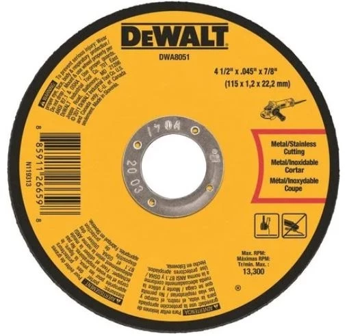 DeWalt 4-1/2" x .045" x 7/8" T1 Metal Cut-off Wheels – 10 Pack 3 DeWalt 4-1/2" x .045" x 7/8" T1 Metal Cut-off Wheels – 10 Pack