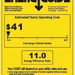 Emerson Quiet Kool Window Air Conditioner, 5000 BTU, 115V 13 Emerson Quiet Kool Window Air Conditioner, 5000 BTU, 115V -Home Improvement Sales Shop ebrc5md1t emerson air conditioner 2
