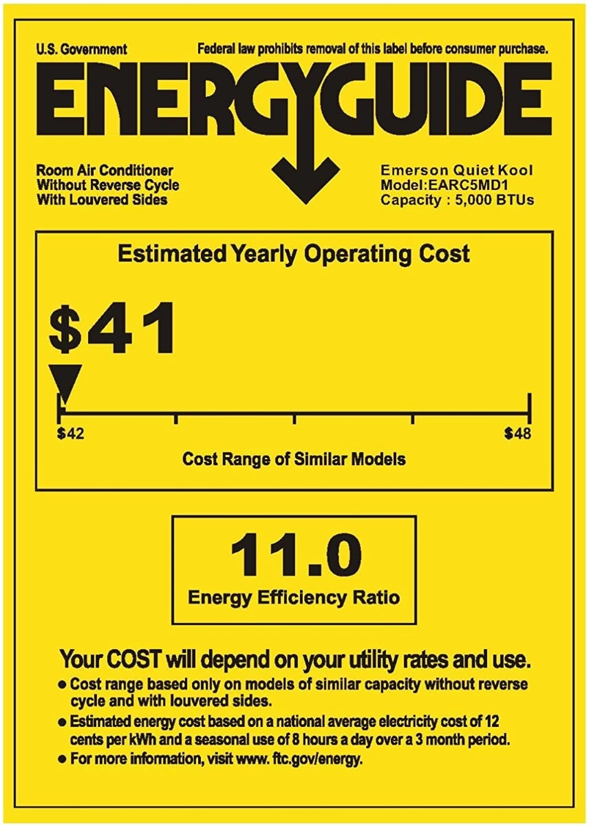 Emerson Quiet Kool Window Air Conditioner, 5000 BTU, 115V 7 Emerson Quiet Kool Window Air Conditioner, 5000 BTU, 115V - Image 5