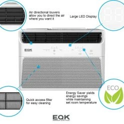 Emerson Quiet Kool Electronic Window Air Conditioner, 6,000 Btu 115V -Home Improvement Sales Shop ebrc6rd1t 1 2