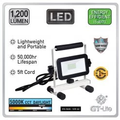GT-Lite 1200 Lumen LED Portable Work Light With H-Stand