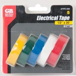GB Electrical Tapes - Assorted Colors 1/2" x 20' -Home Improvement Sales Shop gtpc 550 pkg 01 1
