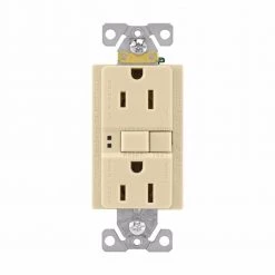 Eaton Wiring 15 Amp Duplex GFCI Receptacle Outlet-Ivory