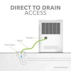Perfect Aire 22 Pt./Day 2-Speed Flat Panel Dehumidifier -Home Improvement Sales Shop pa 1pfd direct to drain access back 1