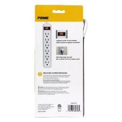 Prime Wire & Cable PB801115 6-Outlet White Power Strip with Cord 11 Prime Wire & Cable PB801115 6-Outlet White Power Strip with Cord -Home Improvement Sales Shop pb801115 5 1