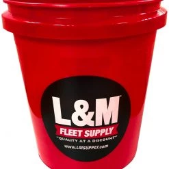 Encore Plastics 5 Gallon Pail - L&M Logo Red