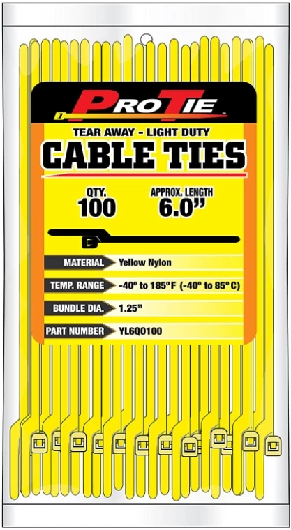 Pro Tie Quick-Off Tear Away Cable Ties 100 PC 4 Pro Tie Quick-Off Tear Away Cable Ties 100 PC - Image 2
