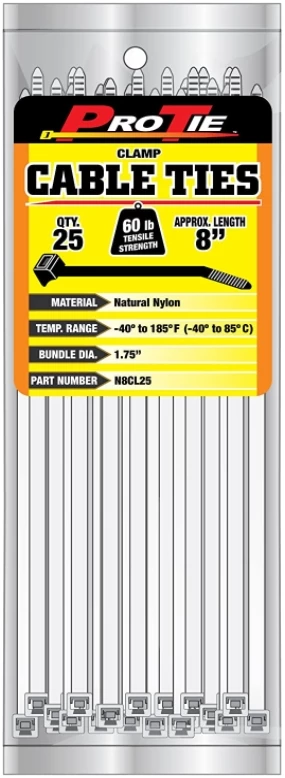 Pro Tie Clamp Head Cable Ties 25PC 4 Pro Tie Clamp Head Cable Ties 25PC - Image 2