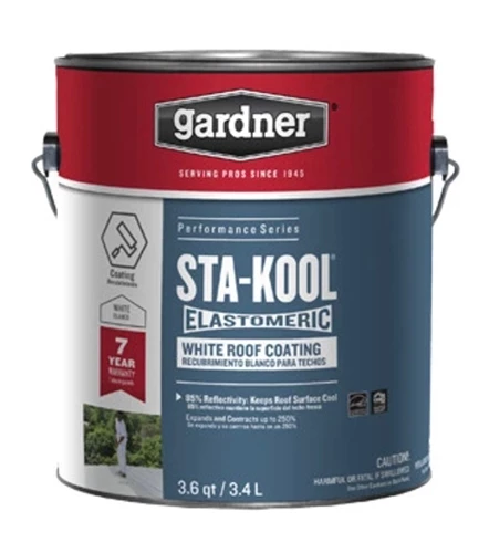 Gardner Sta-Kool Elastomeric White Roof Coating - 3.6 qt 3 Gardner Sta-Kool Elastomeric White Roof Coating - 3.6 qt