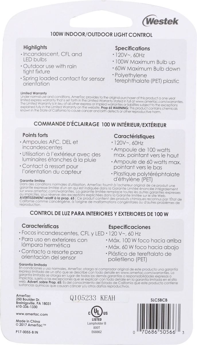 Amertac Indoor/Outdoor Dusk to Dawn Light Control 9 Amertac Indoor/Outdoor Dusk to Dawn Light Control - Image 7