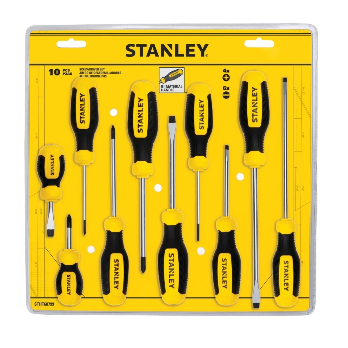 Stanley Tools 10pc Screwdriver Set 4 Stanley Tools 10pc Screwdriver Set - Image 2