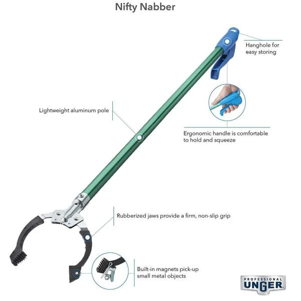 Unger Industrial 36" Nifty Pick Up Tool 4 Unger Industrial 36" Nifty Pick Up Tool - Image 2