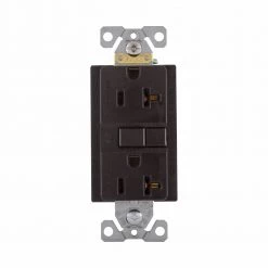Eaton Wiring 20 Amp Duplex GFCI Receptacle Outlet-Brown