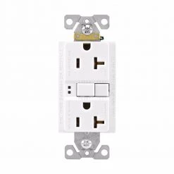 Eaton Wiring 20 Amp Duplex GFCI Receptacle Outlet-White